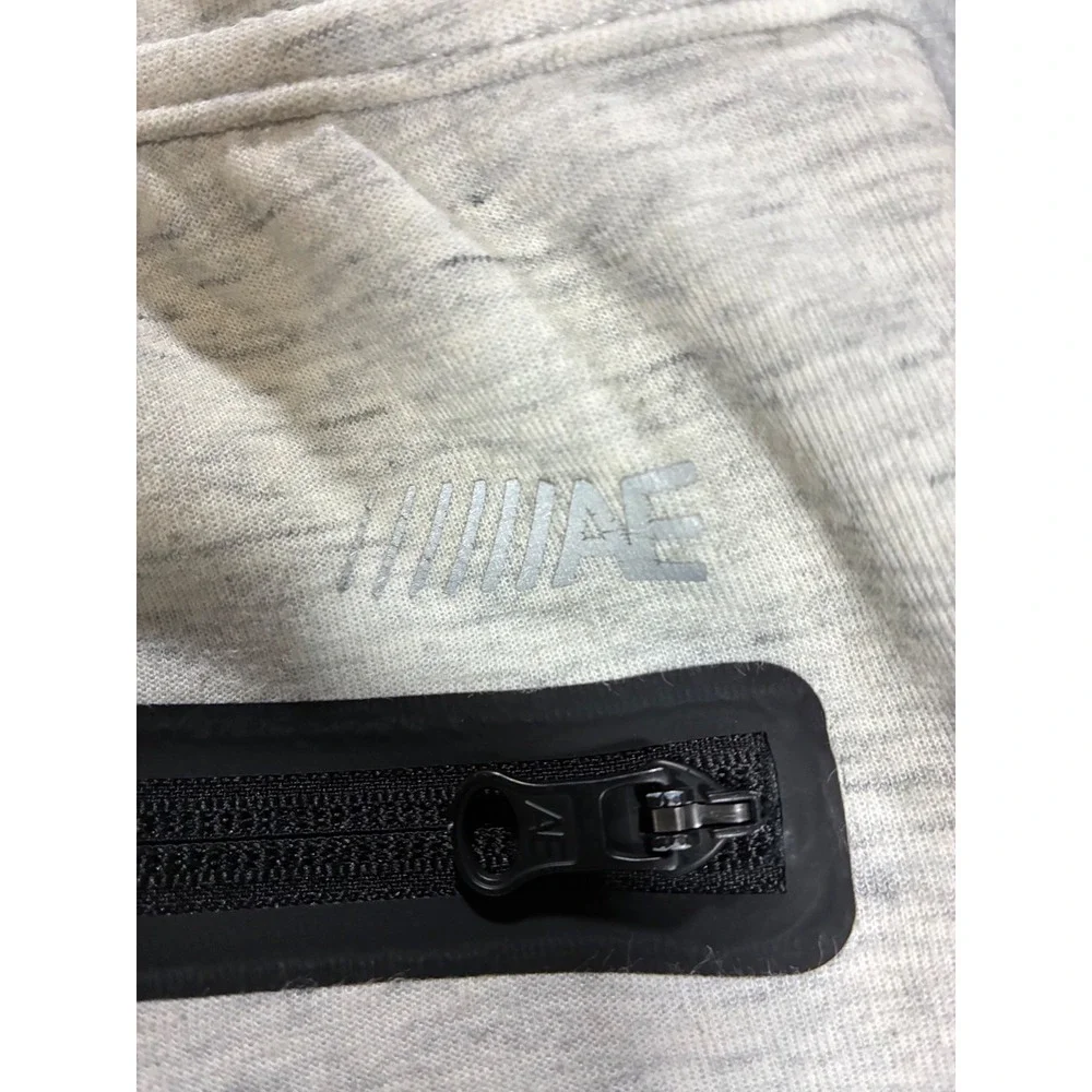 American Eagle Mens Active Flex Space Dye Jogger Pants Grey L Zip Pockets